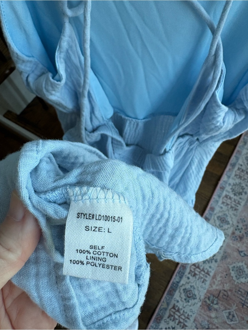 Light Blue Ruffle-Hem Mini Skirt — Soft Tiered Summer Style - Picture 5 of 5